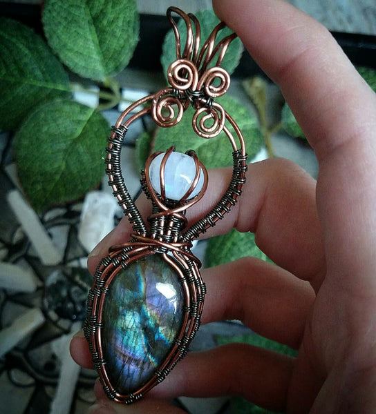 "Persephone" Wire Wrapped Goddess Pendant